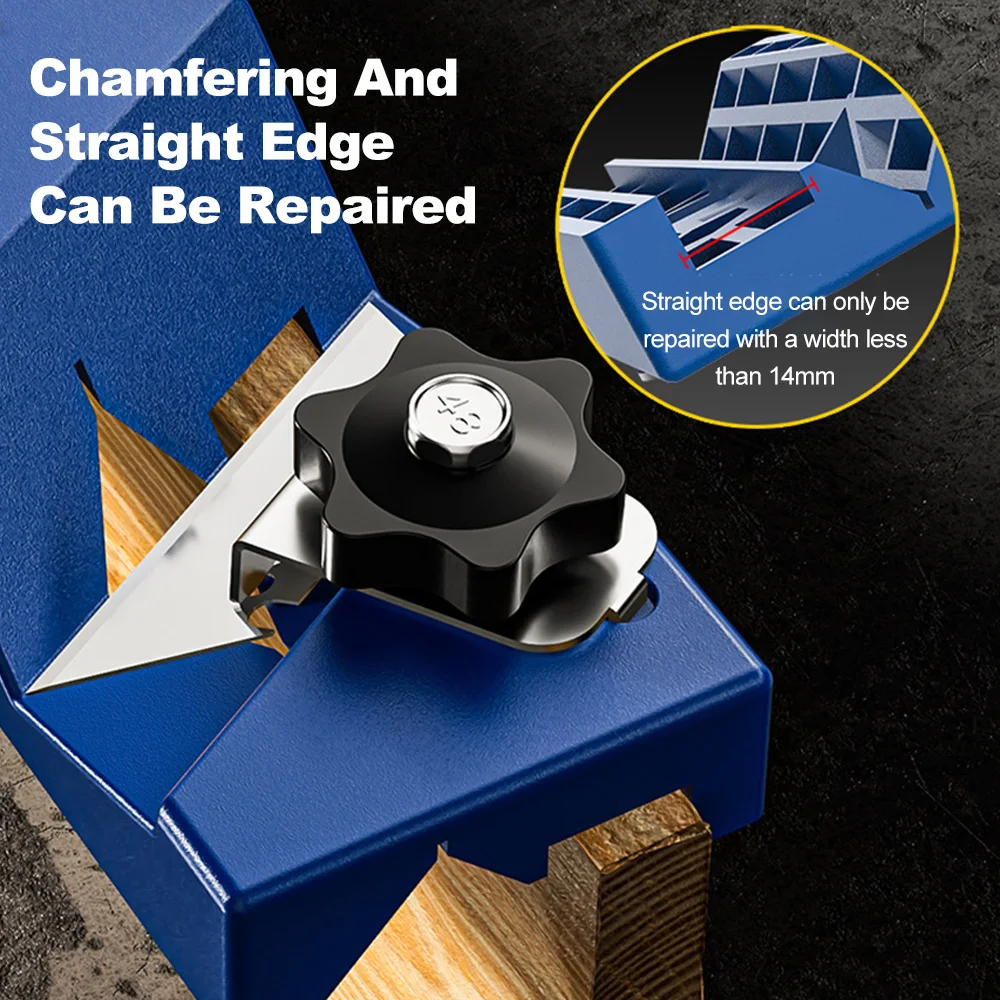 Woodworking Chamfering Machine Double Slot 45 Degree Trimming Tool Plasterboard Chamfer Tool Manual Planer