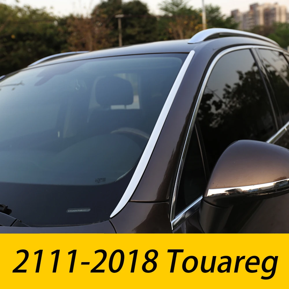 

Декоративная яркая полоса второго поколения Touareg для переднего ветрового стекла, декоративная полоса для переднего бампера 11-18, внешний декор Touareg