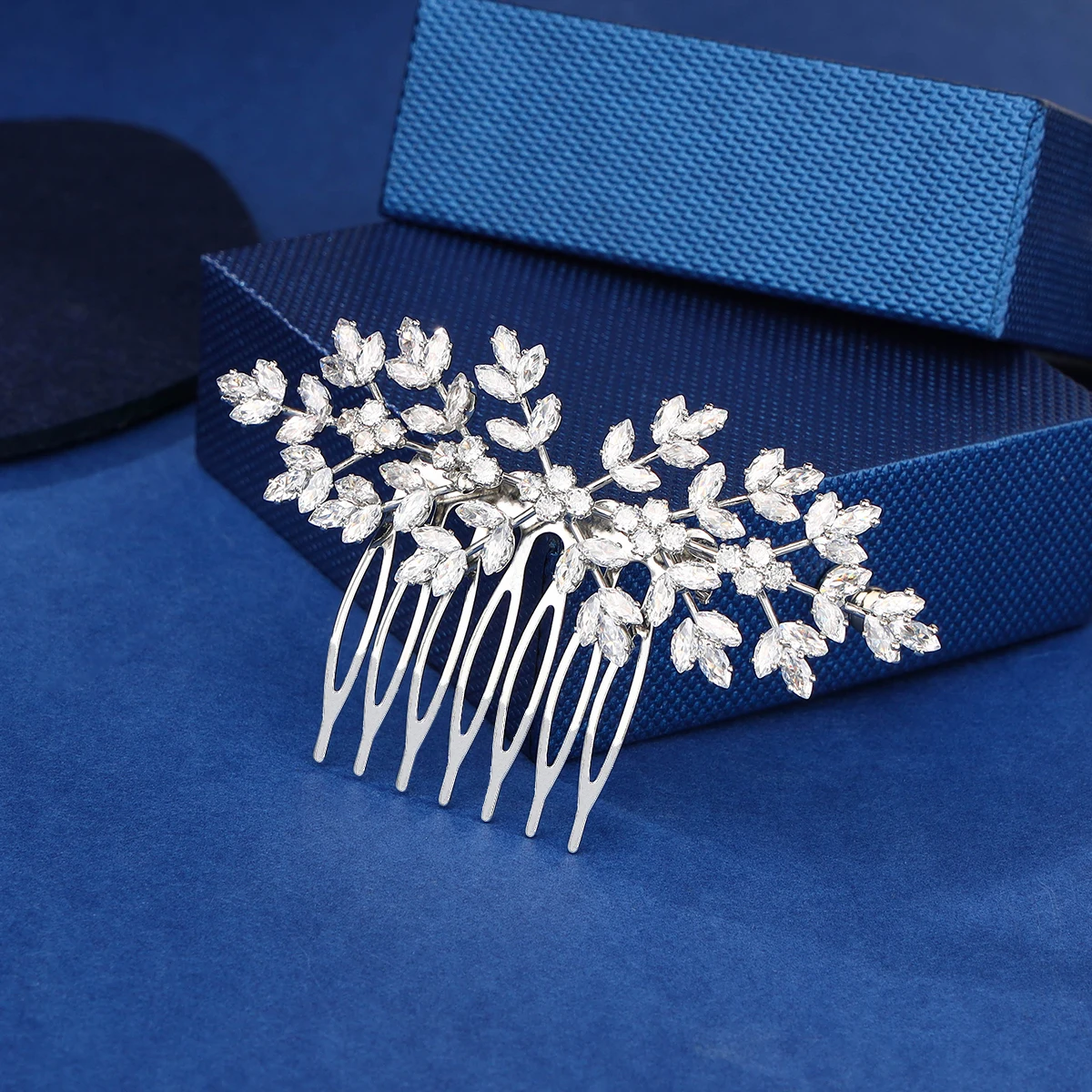 Bridal Hair Accessories Wedding Hair Comb with Zircon Bridal Side Comb for Women and Girls