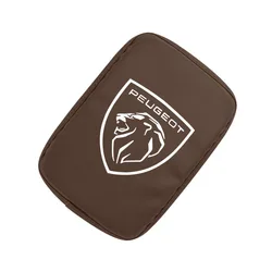 Luxurious Leather Car Center Console Armrest Cushion Pad Accessories (Brown)
