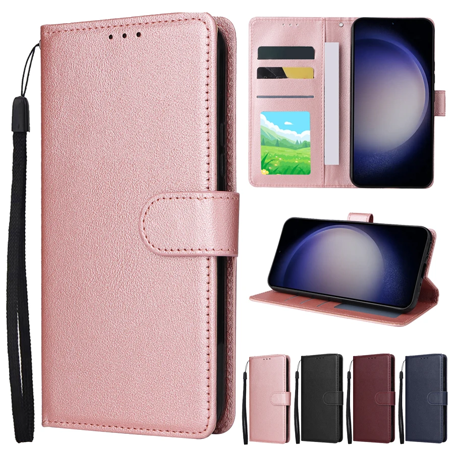 Portafoglio Con Cornice Per Foto Slot Per Schede Cavalletto Magnetico Flip Custodia In Pelle Pu Per Samsung Galaxy S24 Ultra S24 Plus S24 Cover S24 +