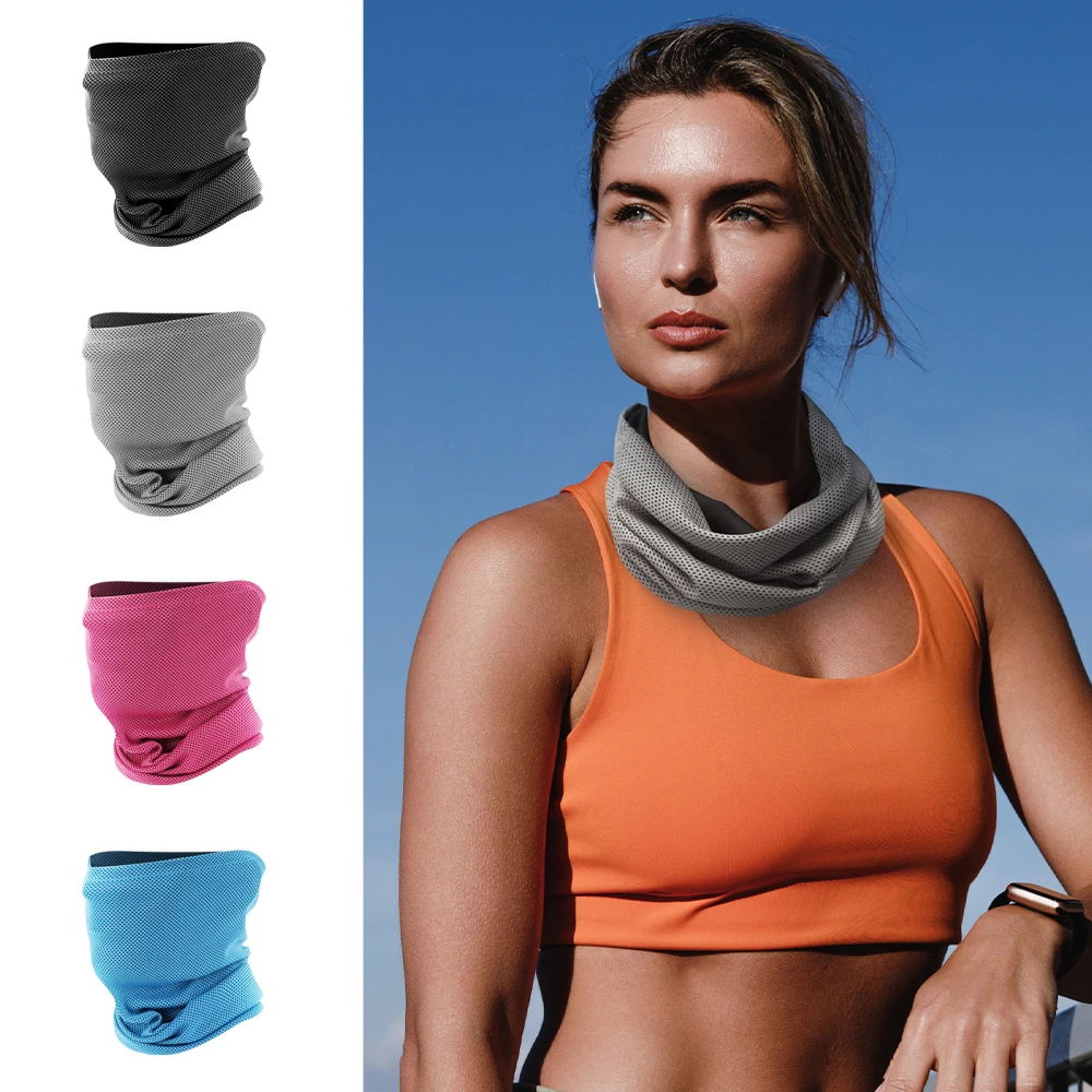 Sports Headscarf Tube Multi Use Cycling Face Mask Neck Gaiter Ice Silk Scarf Outdoor Fishing Face Shield Bicycle Bandage Wrist