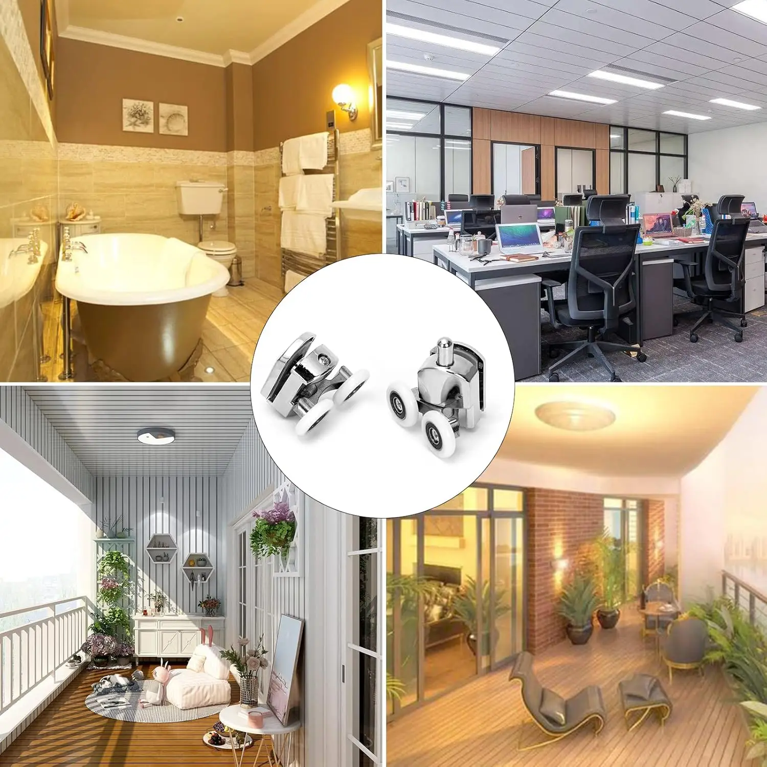 Shower Door Wheels Sliding Glass Door Pulleys Replacement Bearing Rollers Runner Shower Room Cabins Swinging Pulley Sliding