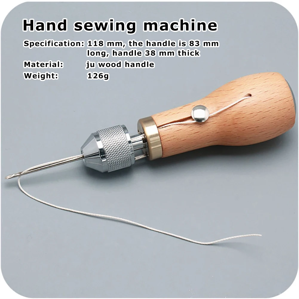 Sewing Awl Thread Fabric Supplies Shoe Repair Tool DIY Leather Craft Canvas  Stitching Shoemaker Stitcher Speedy , Multicolor, No Spool device