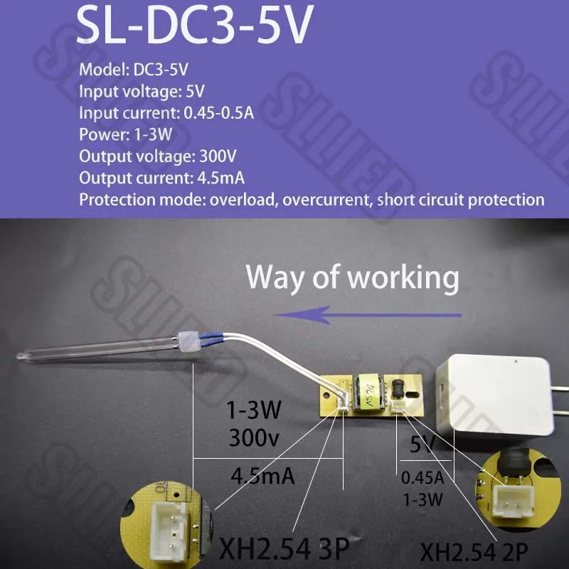 DC5V Ozone UV Lamp Tube for DIY Light Sterilizer