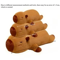 Kawaii Capybara Plush Toy Stuffed Capibara Fluffy Doll Long Sleep Soft Pillow Sofa Cushion Nap Sleeping Toys for School  Xmas 3