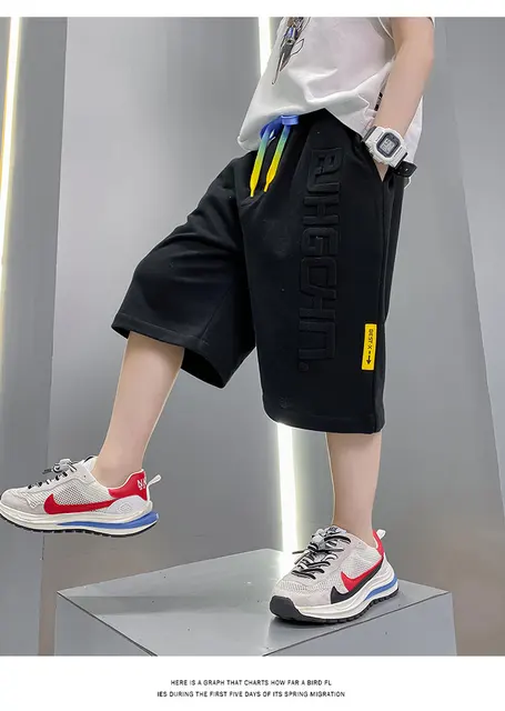 Boys Shorts Summer Short Sport Cotton Sweatpants Boys Knee