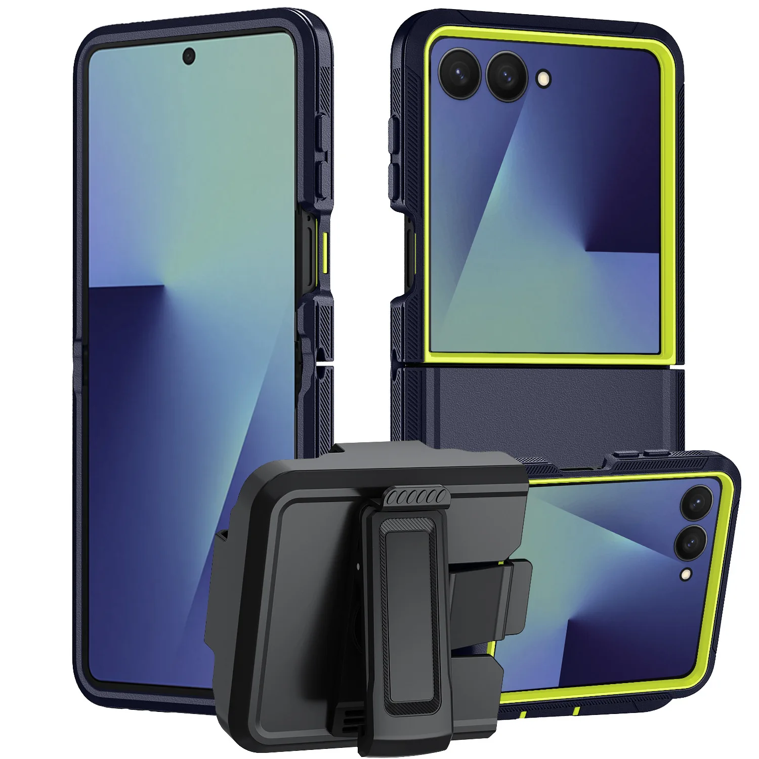 Heavy Armor Hybrid Rugged Case with Rotatable Belt Clip and Enhanced Shockproof Back Cover