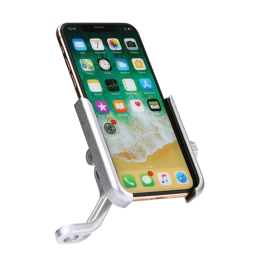 Bike Mobile Phone Holder Aluminum Alloy Motorcycle GPS Phone Holder Adjustable Bicycle Phone Mount for Bike Motorcycle Scooter