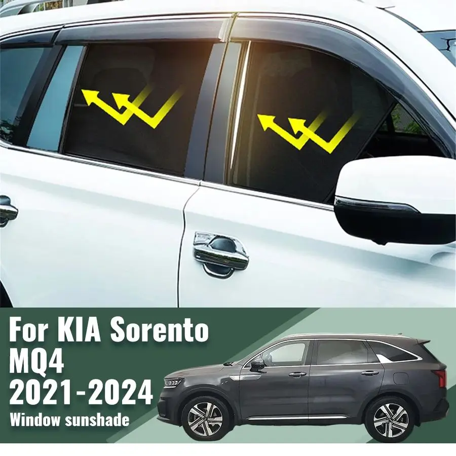 

For KIA Sorento MQ4 2021 2022 2023 2024 Car Sunshade Visor Front Windshield Frame Curtain Rear Baby Side Window Sun Shade Shield