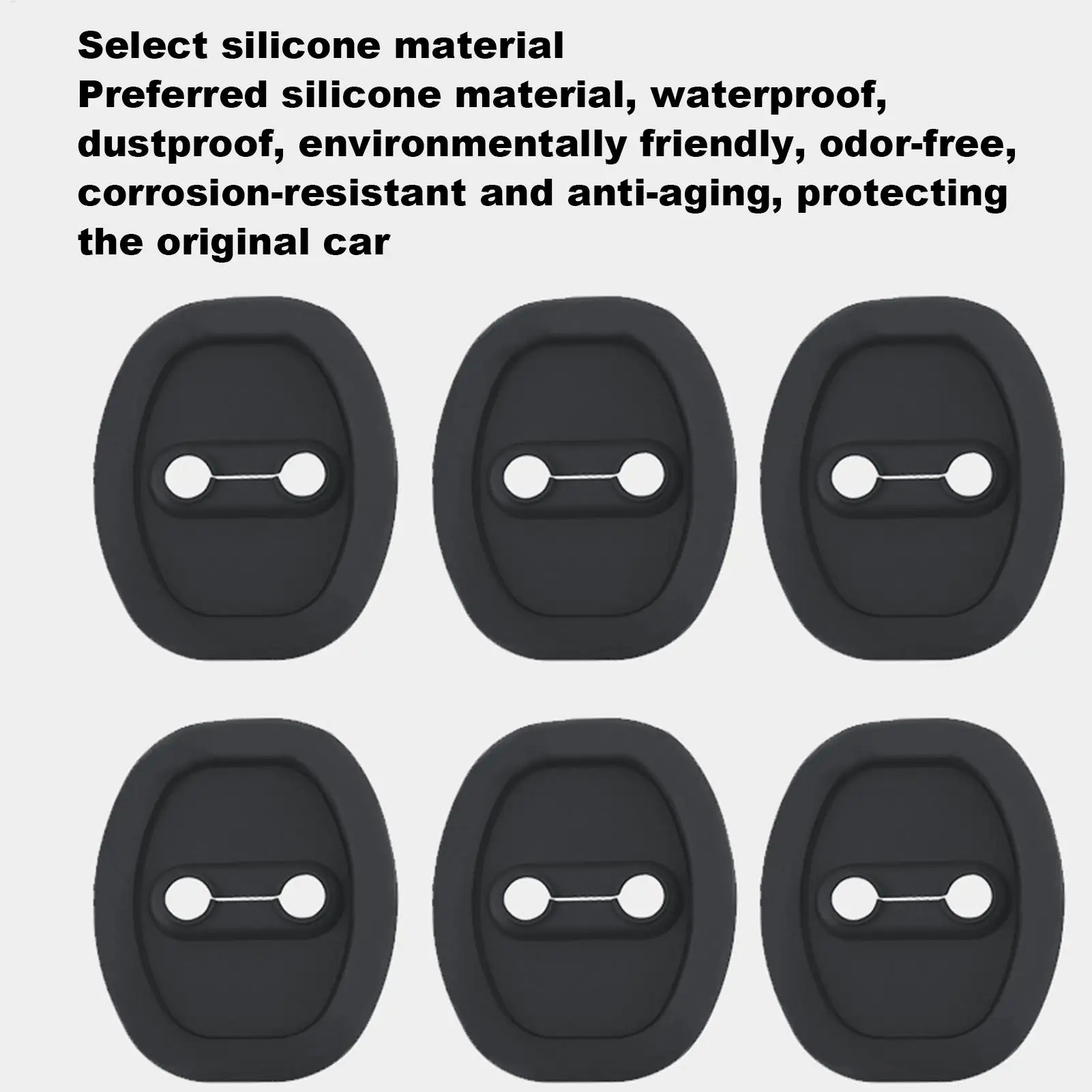 4PCS Car Door Shock Absorber For  Vehicle Doors Flexible Car Door Lock Protector Silicone Car Door Lock Latches Cover