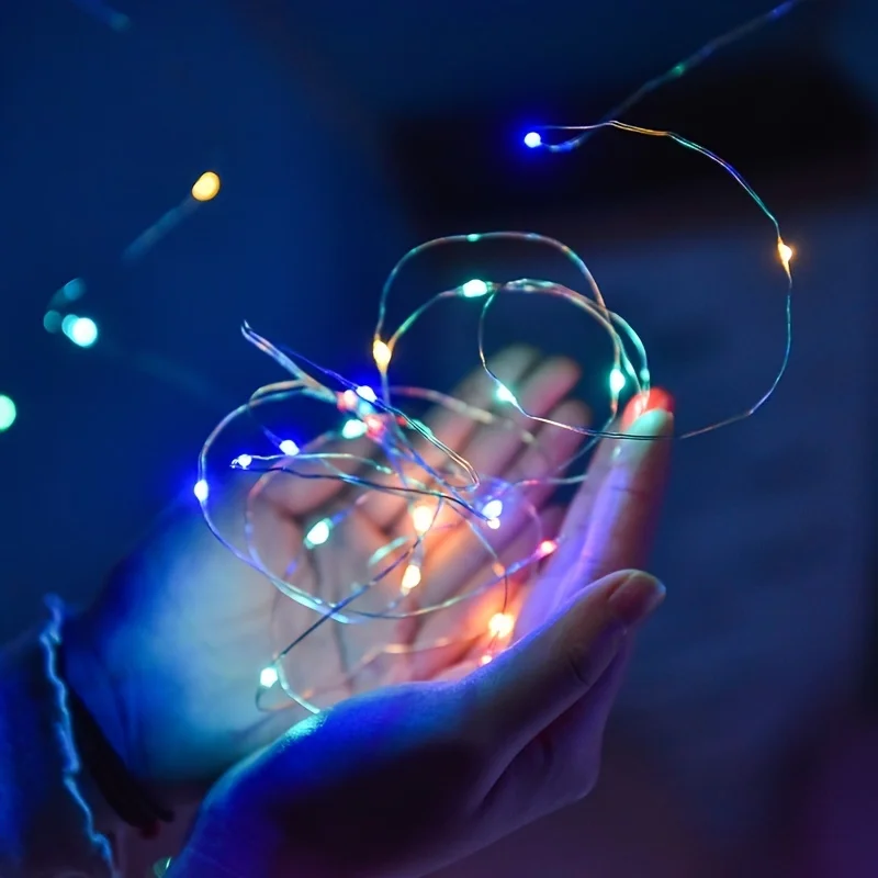 Led Fairy Lights Copper Wire String 1/2/5/10M Holiday Outdoor Lamp Garland For Christmas Tree Wedding Party Decoration 2