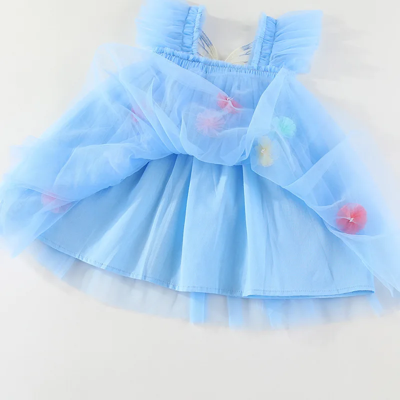 Toddler Kids Baby Girls' Summer Tulle Dress Butterfly Flower Princess Mesh Bow Wings Dress for Girls Birthday Party Mesh Dresses