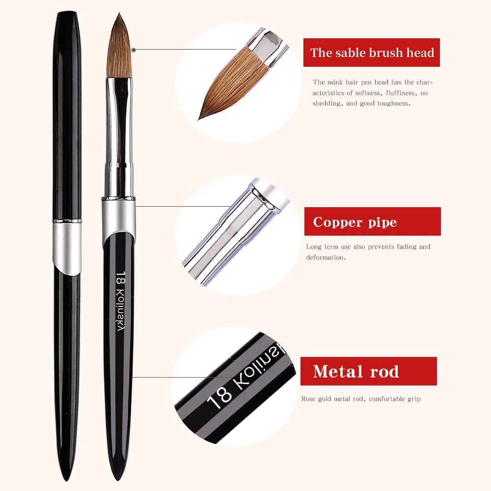 Nail Art Brushes Kolinsky Hair Nail Brush