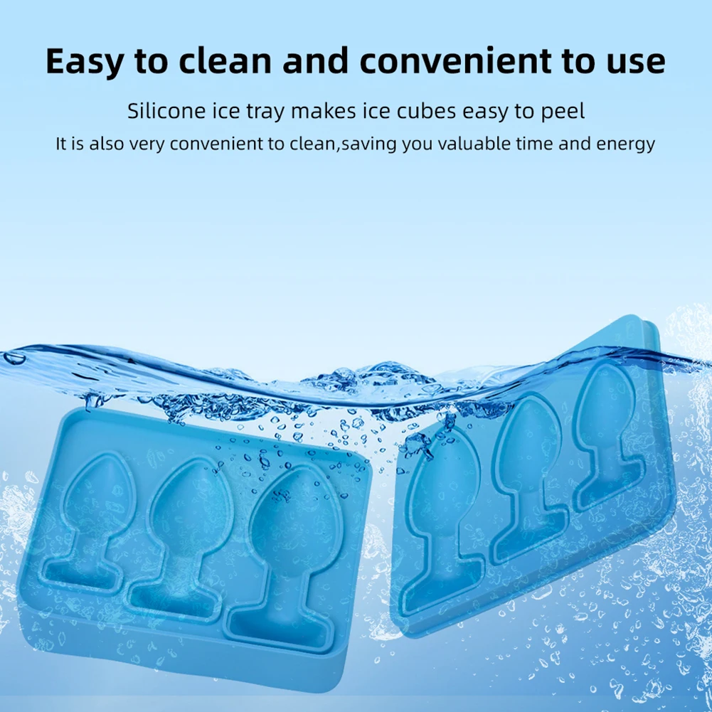 Ice Cube Molds Silicone Prank Butt Plug Shaped Reusable Fun Shape Ice Cube Trays for Chilling Whiskey Cocktails