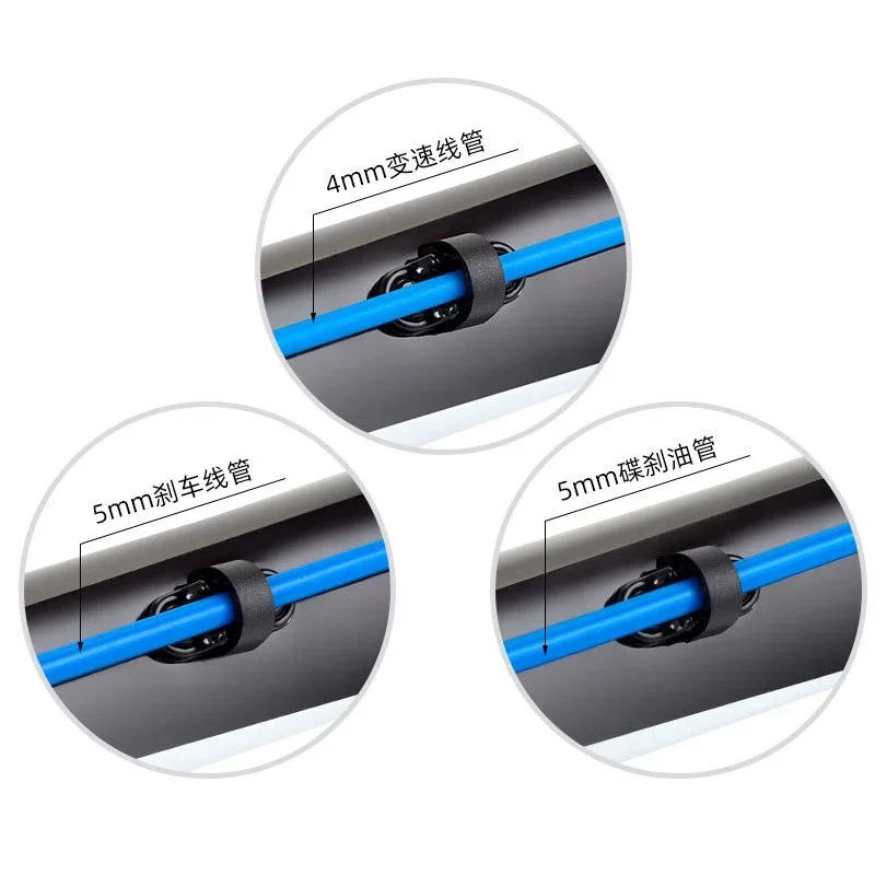 30/60PCS Bicycle C-type Buckles Plastic Brake Line Shift Brake Cable Clamp Guide C-Clips U Shaped Snap Clamp Bicycle Accessory