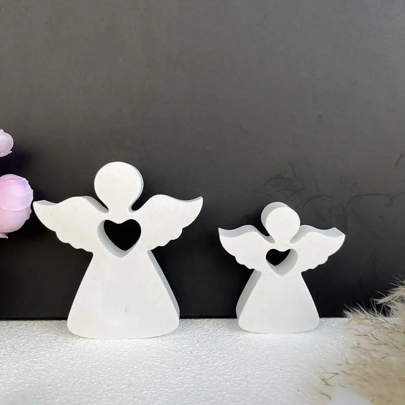 

Cute Angel Candle Silicone Mold Gypsum Car Mounted Incense Expanding Gypsum Decoration Mold Easter Aromatherapy Candle Mold
