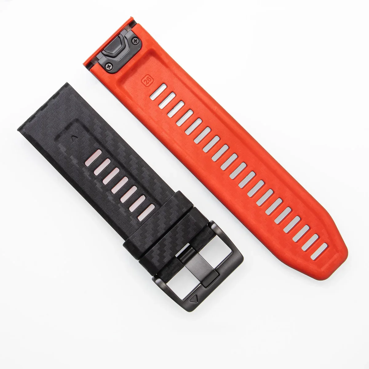 Carbon Fiber Silicone Quick Release Watch Band Replacement Strap