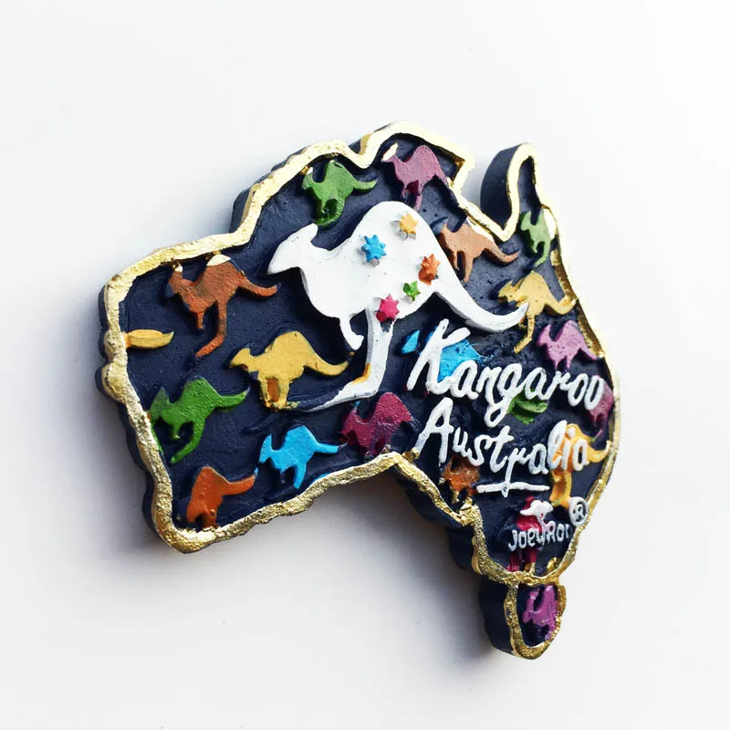 호주의 절묘한 캥거루 지도, 냉장고 자석 장식, 메시지 스티커, 공예품, 관광 기념품