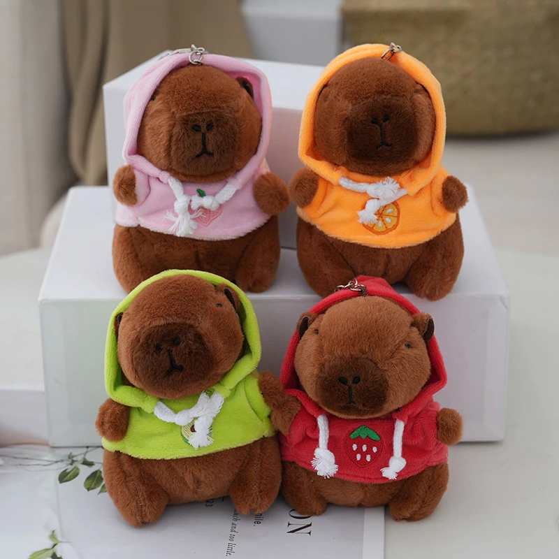Capybara Plush Toy Doll Keychain Pendant Bag Hanging Ornaments Car Desktop Ornaments