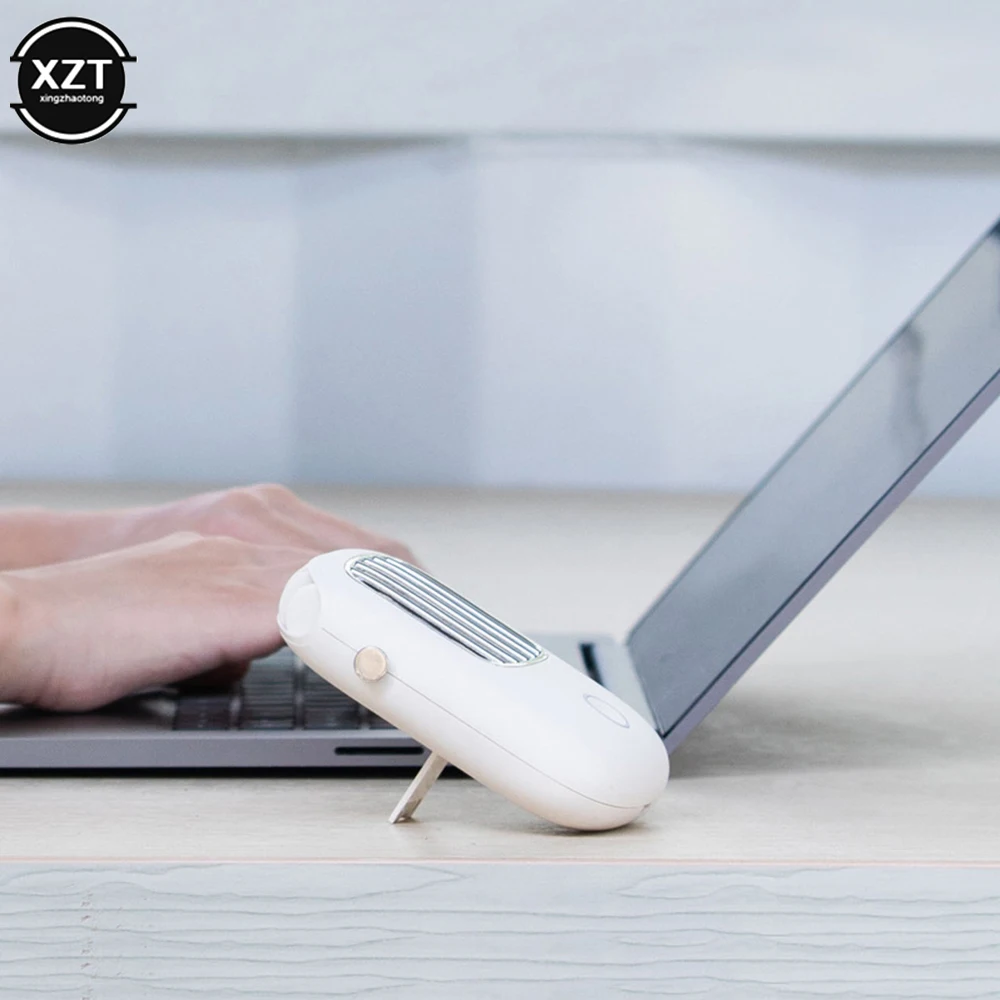 Mini Portable Hanging Neck USB Fan Mute Handheld Desktop Fan 3 Gears Adjustable Air Cooling