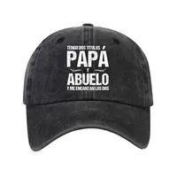PAPA ABUELO Spanish Printed Cotton Baseball Cap Fashion Vintage Washed Distressed Dad Hat Outdoor Adjustable Sports Caps Hats 1