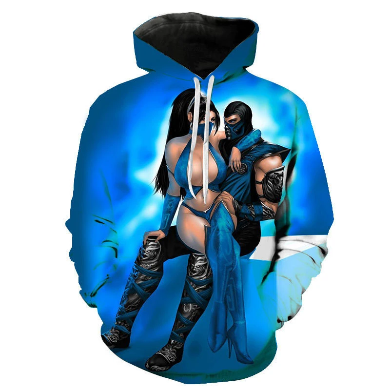 Mortal Kombat 3D Print Hoodie Streetwear Oversized Sweatshirt