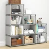 DIY Bookshelf Multi-layer Book Organizer Debris Rack Shelf Home Decor Storage Locker Portable Multi-layer Easy Assembly Bookcase 3