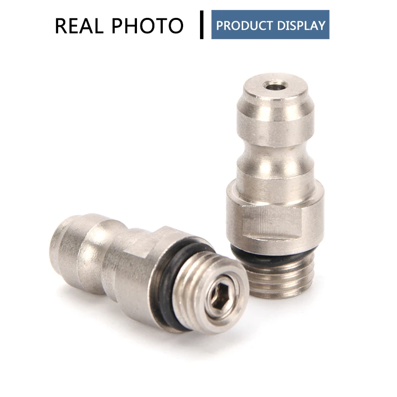 8mm Stainless Steel Quick Plug Coupler M8x1 Thread Adapter Air Refilling Quick Couplings Connectors Fittings 2pcs/set quick connect fittings
