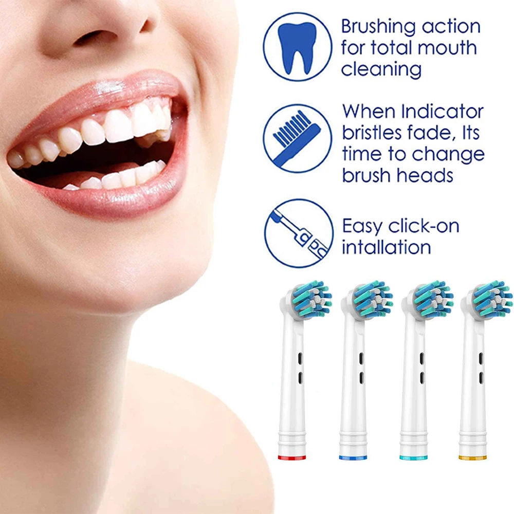 Replacement Brush Heads for Oral B Cross Generic Electric Toothbrush Heads Quality Action Bristles Nozzles for Oralb