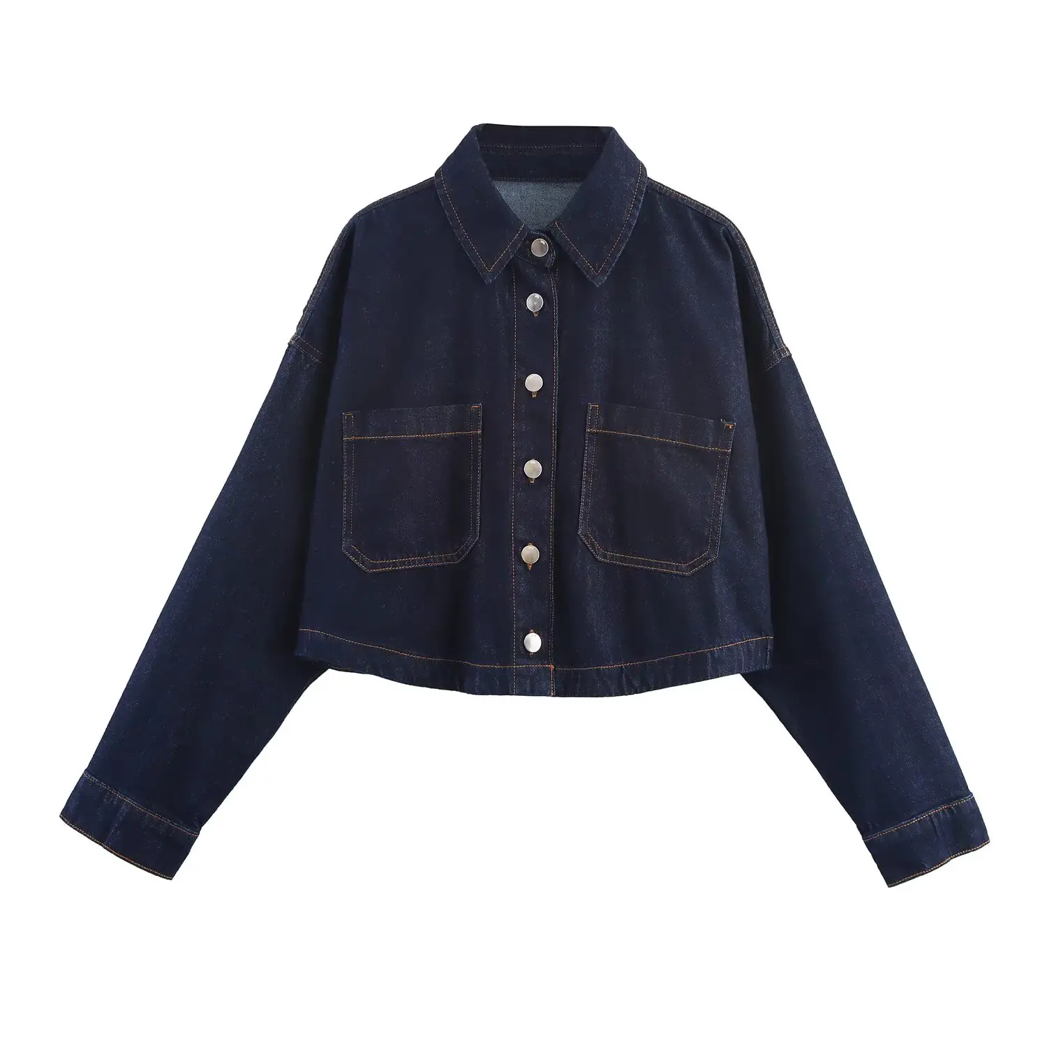 Women Fashion Solid Denim Pants Sets Or Single-Breasted Pockets Lapel Long Sleeve Jackets Or Lady Drawstring Straight Long Jeans