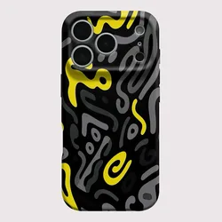 Abstract Graffiti Pattern Hard PC Back Cover Phone Case - iPhone 12 Mini (JSS229)