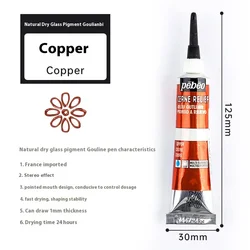 Vibrant Waterproof Acrylic Paint Tube - Rich Pigments for Wood, Canvas, and Fabric Painting (20ml Copper)