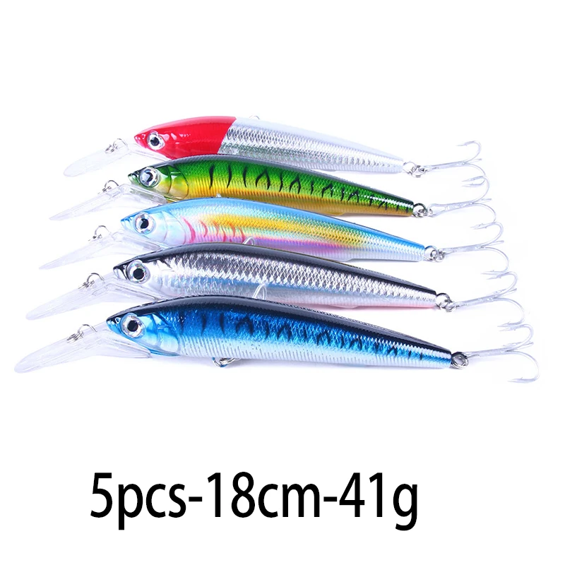 41g 95g Angelköder, Tieftauchender Minnow, Künstlicher Köder, Wobbler, Angelzubehör, Karpfen-, Hecht-, Zander-Köder, Original Meeresangelköder – Detail 1