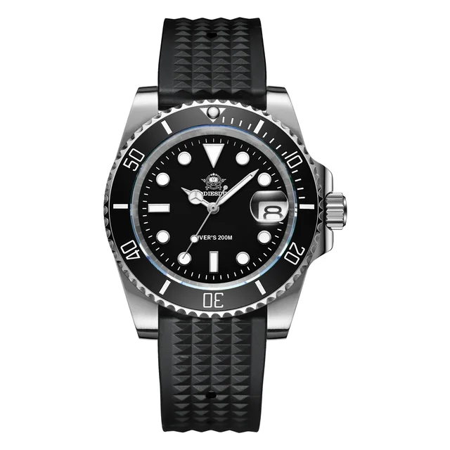 MY-H3-2 Men's Diver Quartz Watch 41mm Fashion Stainless Steel Wristwatch - 第 12/16 張圖片