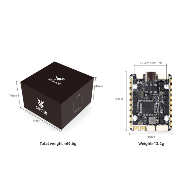 HGLRC SPECTER F722 40A 6 Channel AIO Flight Controller 2-6S for Rekon Y6 Six-axis and Other Mixed Control Types FPV Drone 5