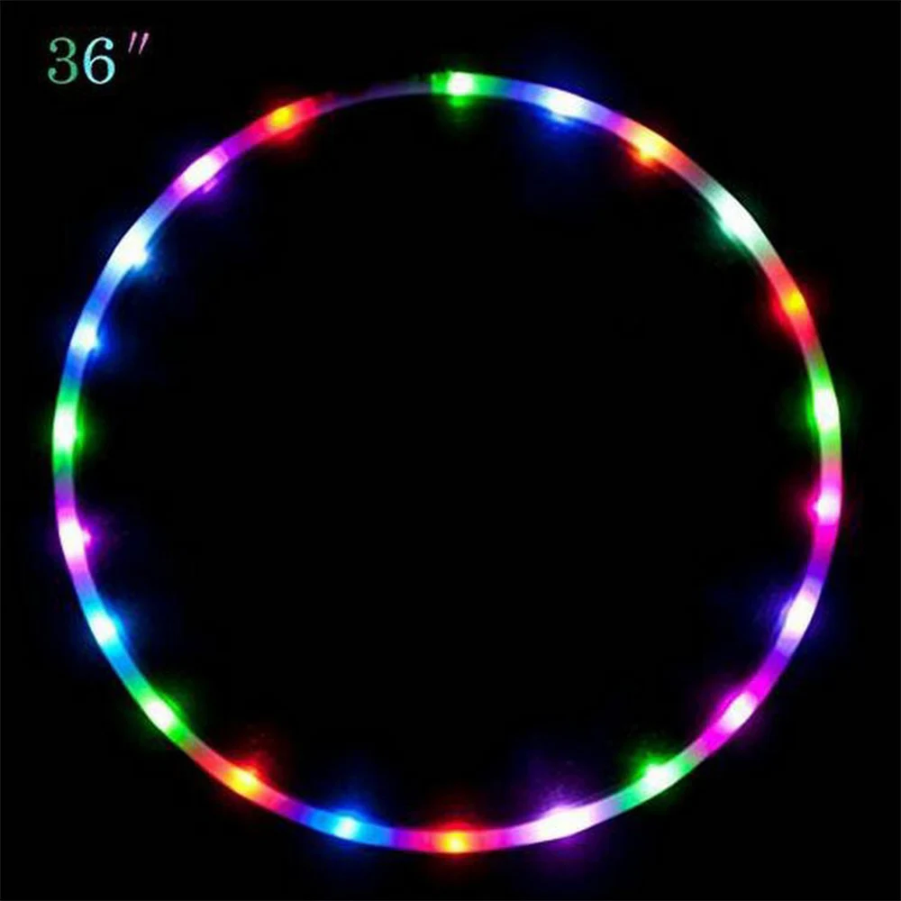 Description Picture 5 of itemLED Colorful Fitness Circle Performing Arts Abdominal Fat Loss Light Fitness Crossfit Foldable Sport Hoop Gym Fitness Equipments