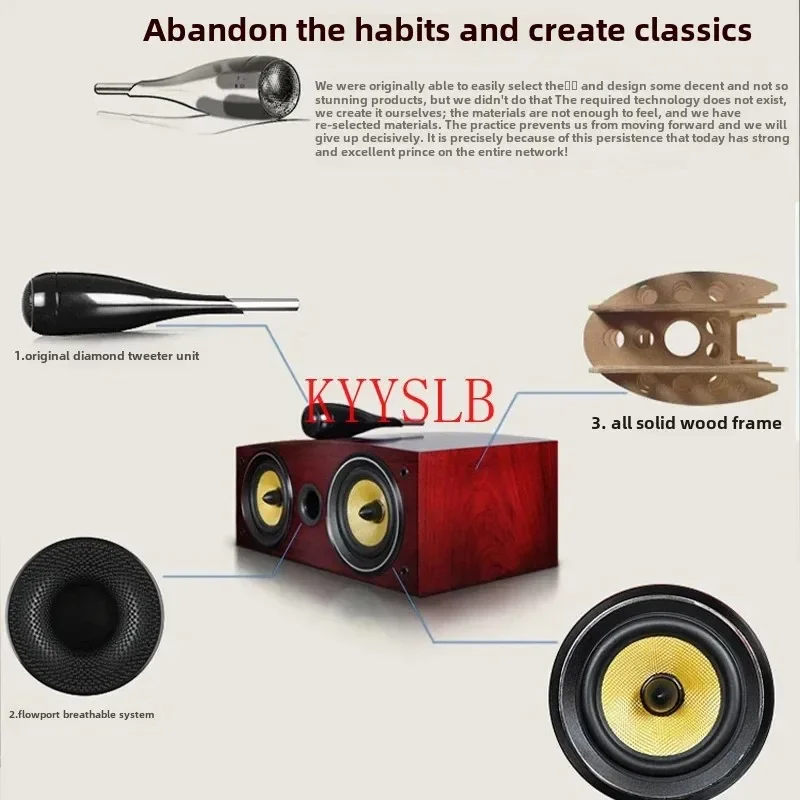 150W 5.5-inch Home Surround Speakers High Power Hi-fi Center Speaker Bookshelf Speaker Home Theater Passive Set