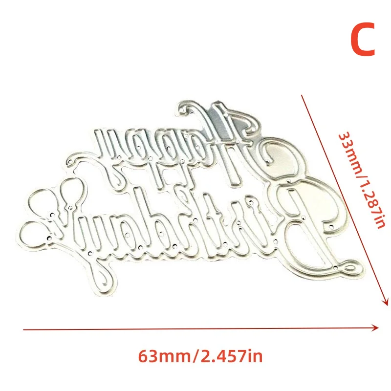 생일 테두리 금속 절단 다이 스크랩북 스텐실 다이 컷 카드 엠보싱 DIY 사진 앨범 타원형 프레임 템플릿 스텐실