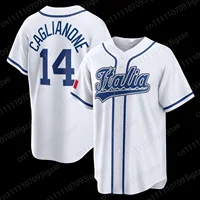 Maillot de baseball respirant blanc et bleu pour fans de baseball, collection Printemps-Été 2026, style classique, uniforme de sport actif, inspiré de l'Italie 3