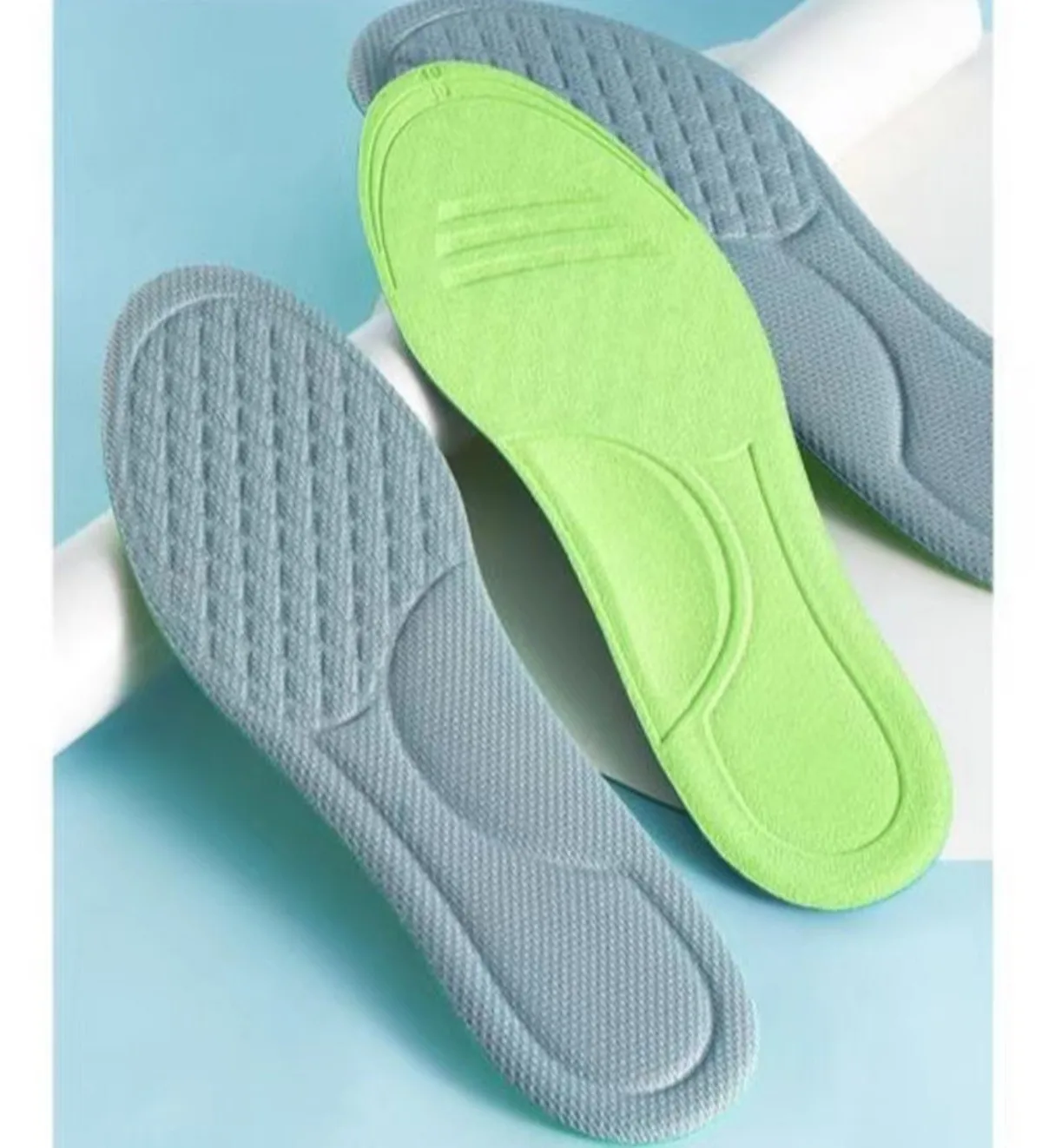 1 Pair Unisex Memory Foam Orthopedic Insoles Deodorizing Insole Shoes Sports Absorbs Sweat Soft Antibacterial Shoe Accessories