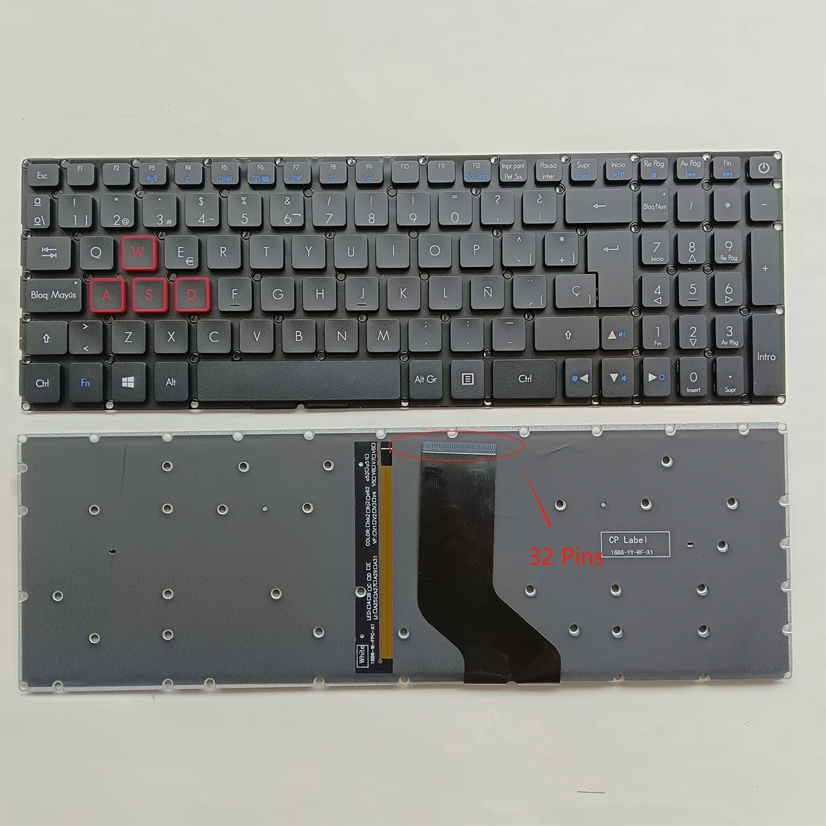 

Новая испанская клавиатура SP с подсветкой для Acer Aspire VX15