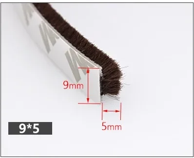 Door Seal Strip Sealing Tape Self-adhesive Sealing Wind-proof Brush Strip For Home Door Window Sound Insulation Strip Gasket Wardrobe door sealing tape