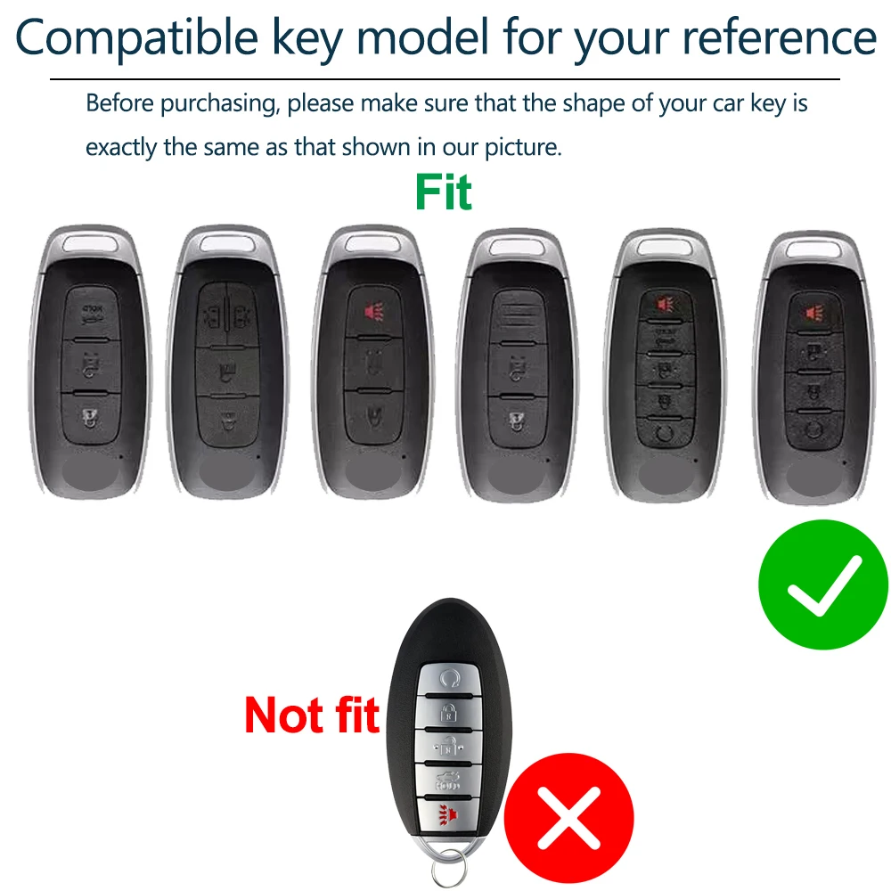 Sparkly Key Fob Cover With Cherry Keychain, Bling TPU Smart Key Case For Women Compatible With Nissan Pathfinder Rogue Kicks 2023 2024 (5 Button Gold Red) I.1664959879 - View #9