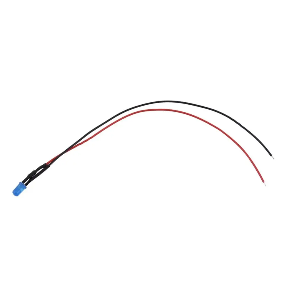 50PCS 5mm 사전 배선된 LED 다이오드 DC12V 빨간색 파란색 주황색 느린 점멸 DC12V LED 조명 LED 발광 다이오드