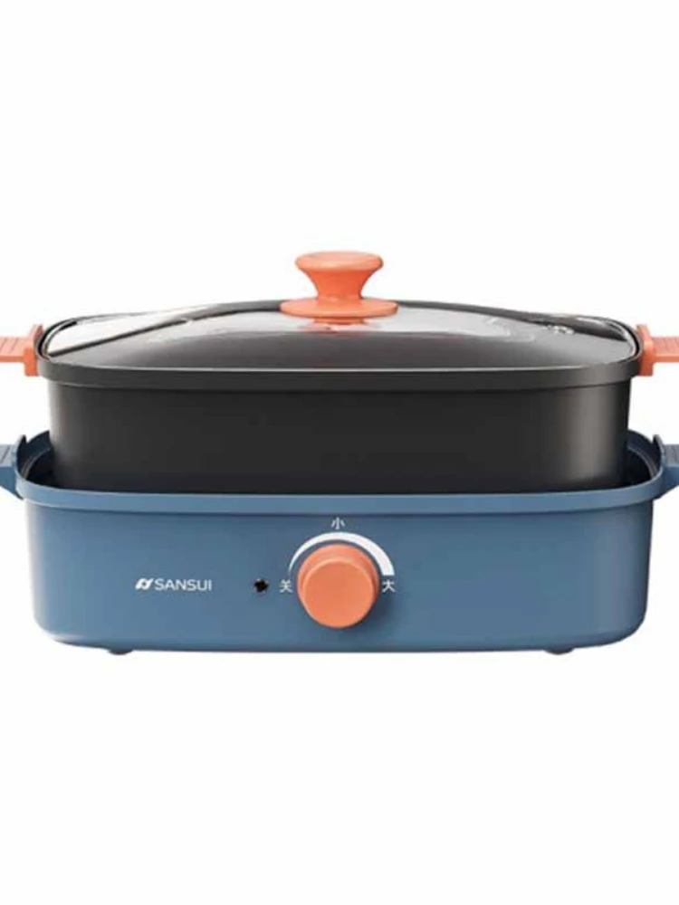 ~Multi-Functional Cooking Pot Split Frying Pan Electric Chafing Dish Small Household Appliances 1200W High Power 2