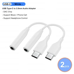 Enhanced Product Title:  
Premium Samsung USB - C to 3.5mm Audio Adapter Adapter (White - 2PCS)