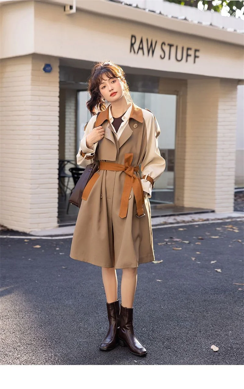 Khaki Trench Coat Styled Look