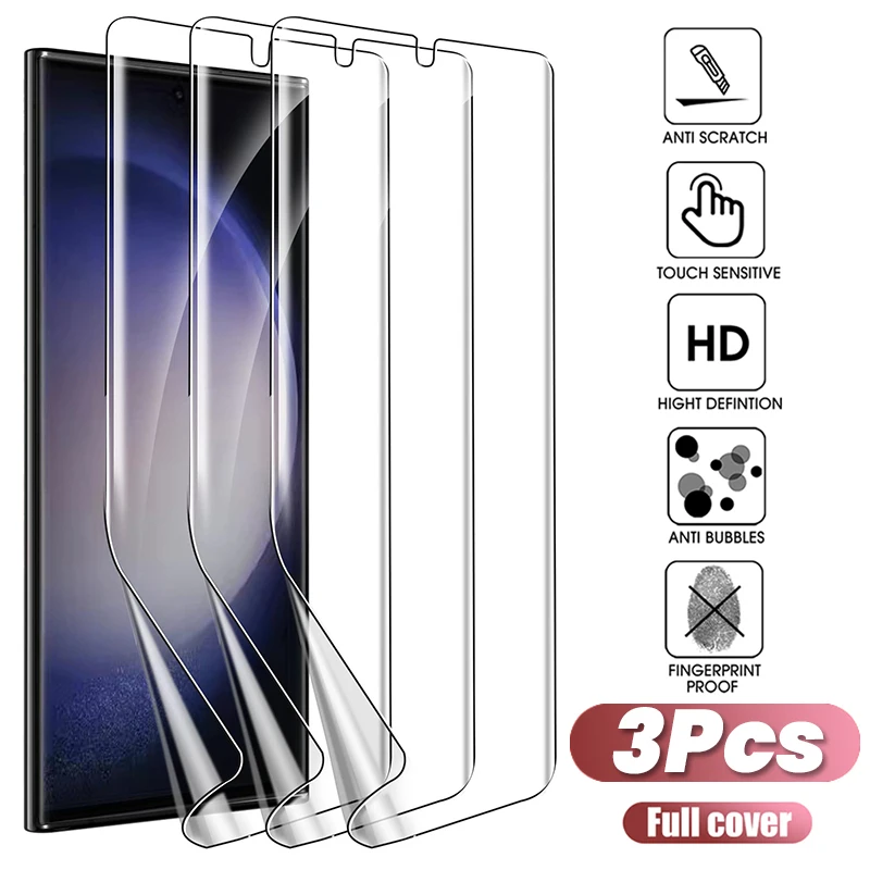 

For Samsung Galaxy S24 S23 Plus S24 S23 Ultra Anti-scratch Hydrogel Film Screen Protector Full Cover for Samsung Galaxy S23 FE
