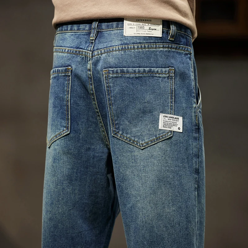 Baggy Jeans Men Harem Pants Loose Fit Wide Leg Vintage Clothes Casual Male Denim Trousers